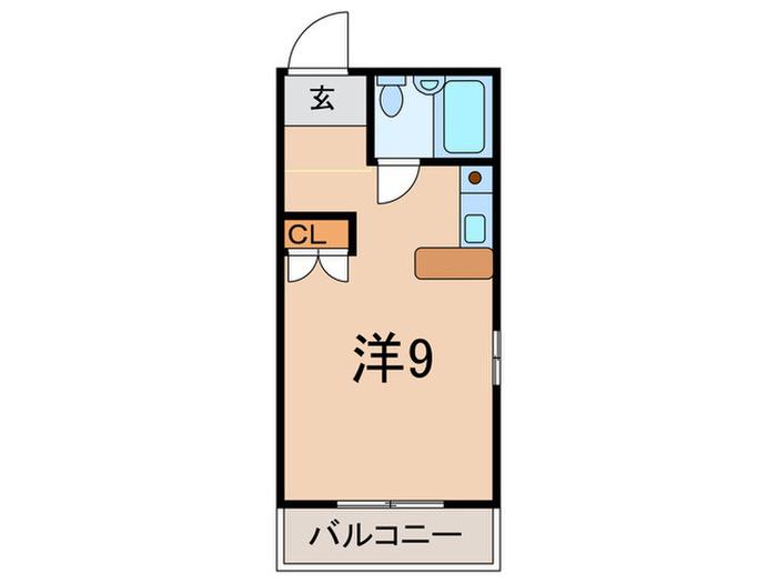 セレーブル(ワンルーム/2階)の間取り写真