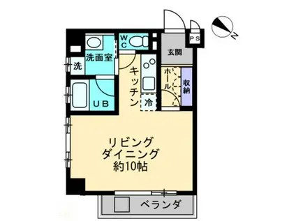 LEA OLIVE中央通(ワンルーム/1階)の間取り写真