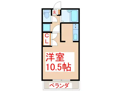 ヴィクトワール壱番館(ワンルーム/3階)の間取り写真