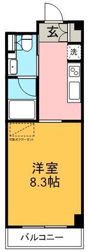 AVIEW(1K/5階)の間取り写真