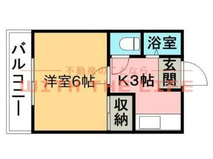 レジデンス中村(1K/2階)の間取り写真