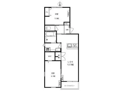 SIRIN KEDI(2LDK/3階)の間取り写真