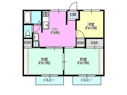 小桜ハイツ(3DK/1階)の間取り写真