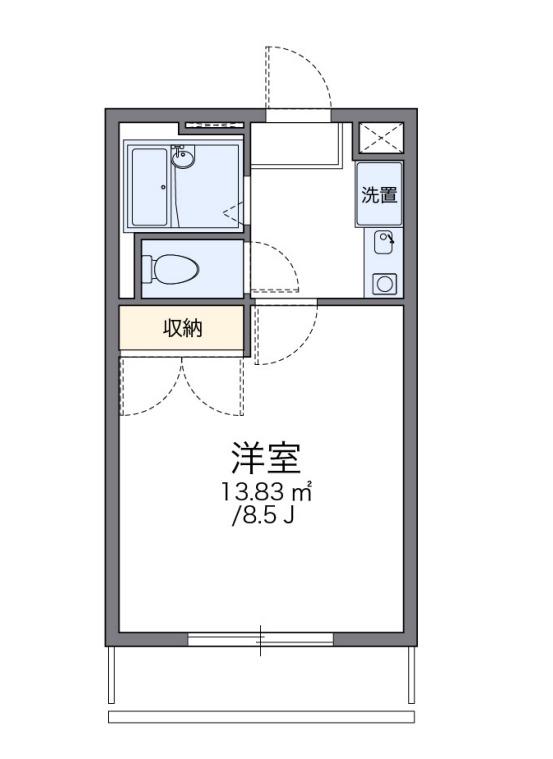レオパレスMEISTERTAKUMI(1K/3階)の間取り写真