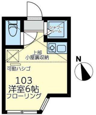ユナイト安針ブランピア(ワンルーム/2階)の間取り写真
