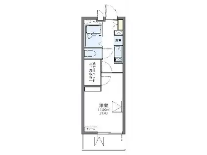 レオパレスリモーネIV(1K/3階)の間取り写真