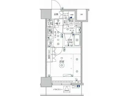 セジョリ板橋坂下(1K/3階)の間取り写真