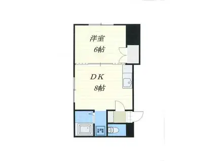 メゾンド厚別(1DK/4階)の間取り写真