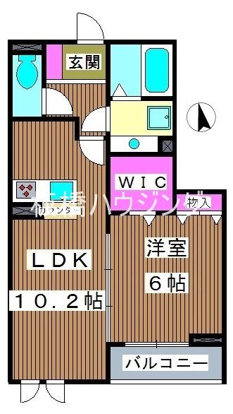 オークビレッジ(1LDK/1階)の間取り写真
