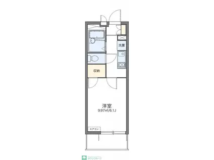 レオパレスパンシー(1K/3階)の間取り写真