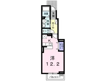 AGAPANTHUS(1K/1階)の間取り写真