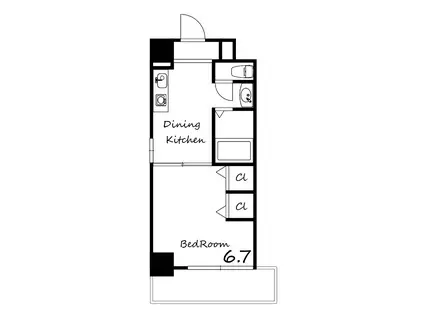 第15関根マンション(1DK/2階)の間取り写真