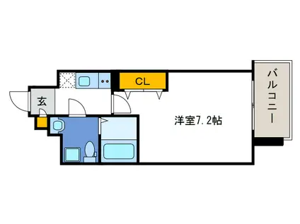 アドバンス大阪ルーチェ(1K/14階)の間取り写真