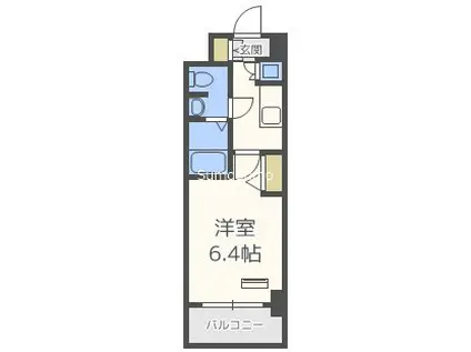 ジュネーゼグラン南堀江(1K/9階)の間取り写真