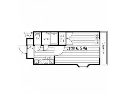 シャルマン・ソネット(1K/10階)の間取り写真