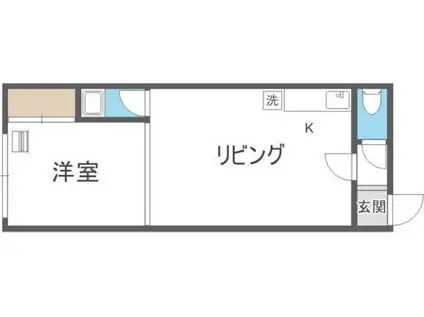 第11松井ビル(1LDK/2階)の間取り写真