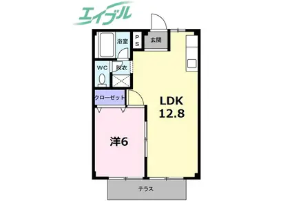 シティハイツ加藤(1LDK/1階)の間取り写真