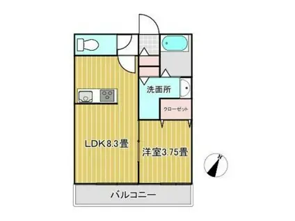プリモ梶ヶ谷(1LDK/1階)の間取り写真