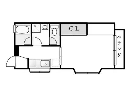 メゾニティサンレイク(1K/1階)の間取り写真