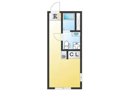 GATHER HOUSE川崎小田栄(ワンルーム/1階)の間取り写真