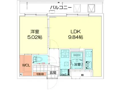 TECHNO-TERRASSE 北綾瀬(1LDK/3階)の間取り写真