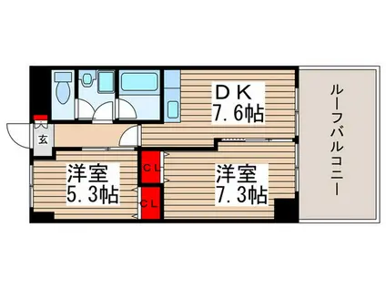 第一大幸ビル(2DK/2階)の間取り写真