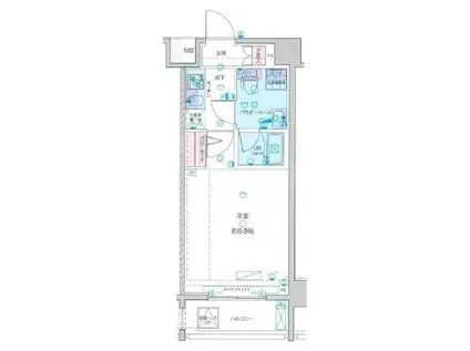 ジェノヴィア武蔵関公園スカイガーデン(1K/5階)の間取り写真