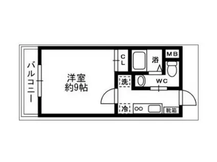 オンフルール・パレス(1K/1階)の間取り写真