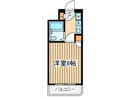 ヒルハウスコンフォート2(1K/2階)の間取り写真