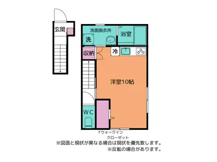 サン・ステージ五福(ワンルーム/2階)の間取り写真