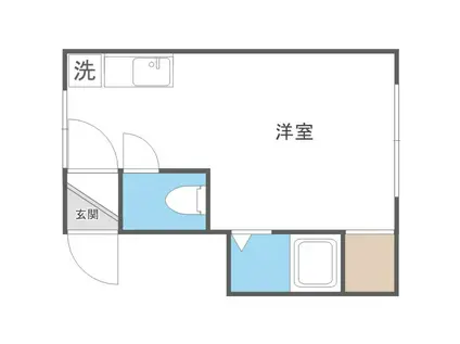 サウスヒル23(ワンルーム/2階)の間取り写真