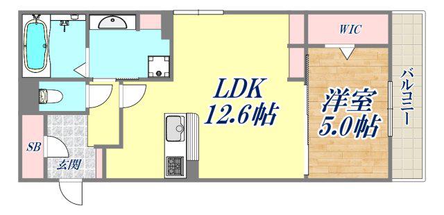D-RESIDENCE上甲子園(1LDK/2階)の間取り写真