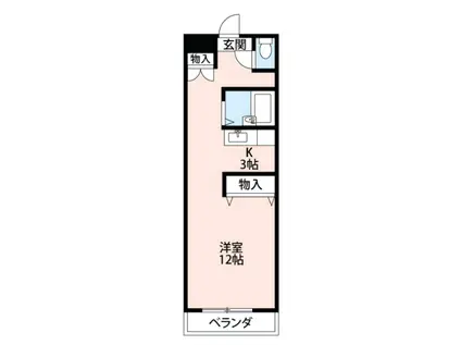 クリーンハイツ安井III(1K/3階)の間取り写真