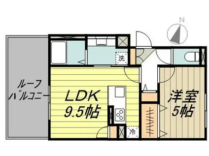 SUBURBAN HOMES(1LDK/3階)の間取り写真