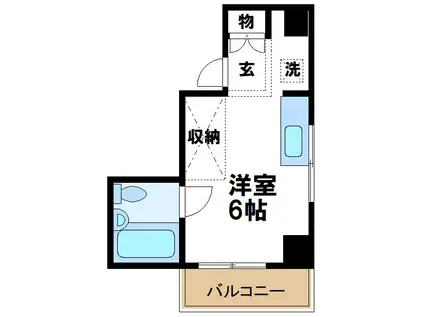 第2森川ビル(ワンルーム/3階)の間取り写真