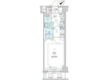 ジェノヴィア練馬高野台スカイラン(1K/4階)の間取り写真