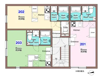 アウル南千住(ワンルーム/2階)の間取り写真