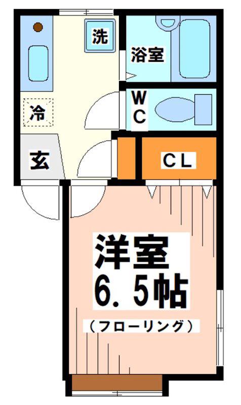 エルグレース(1K/2階)の間取り写真