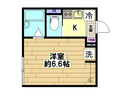 メゾン・トータス川口(1K/1階)の間取り写真