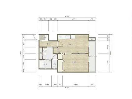船橋ファミリーマンション(1LDK/3階)の間取り写真