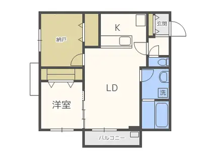 ANGEーSENTIER(2LDK/1階)の間取り写真