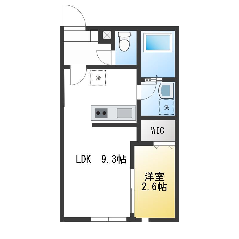 KEIAI RESIDENCE 常盤平(1LDK/3階)の間取り写真