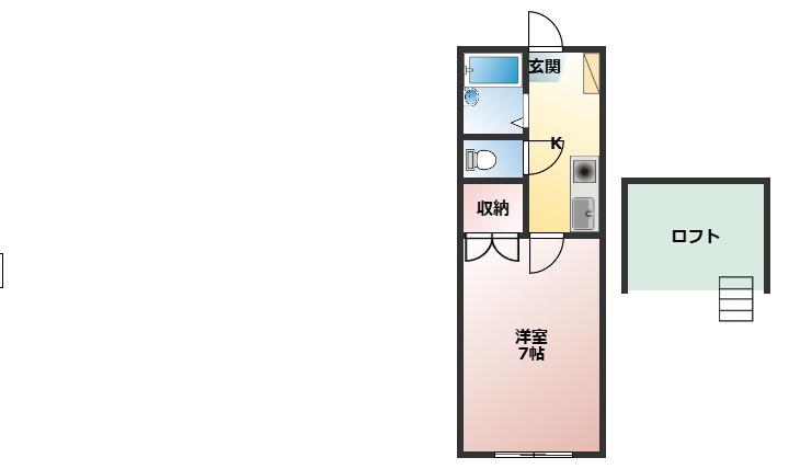 レオパレスさんわ大和田第8(1K/1階)の間取り写真