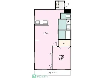 煉瓦館AVENIR(1LDK/1階)の間取り写真