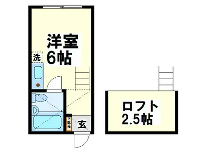 メゾン一刻(ワンルーム/1階)の間取り写真