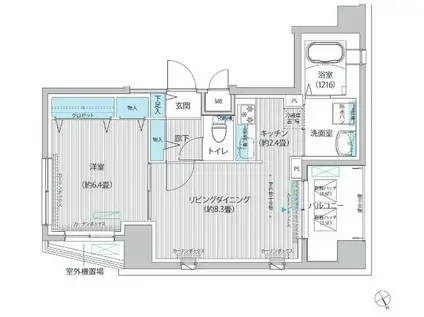 セレーノ下丸子(1LDK/6階)の間取り写真