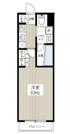 AXAS南蒲田ASYLCOURT(1K/3階)の間取り写真