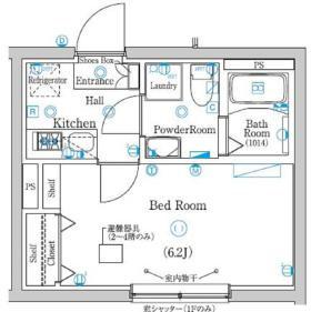 ラフィスタ品川西大井(1K/2階)の間取り写真