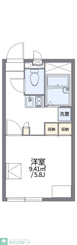 レオパレスとあむ(1K/2階)の間取り写真
