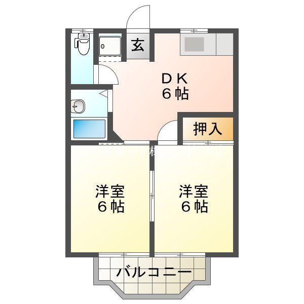 メゾン青葉台I(2DK/2階)の間取り写真